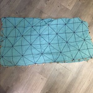 Geometric blue scarf
